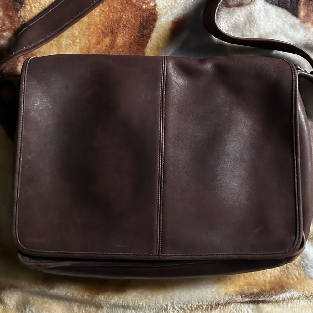 Coach VTG Tabby Messenger Briefcase Shoulder Bag smooth leather - Picture 1 of 10